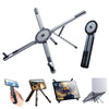 A 4-in-1 foldable laptop and phone mount shown in various configurations including a stand, a vertical holder, and a clamp.