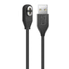 A black fast charging cable with a bone conduction headphone connector.