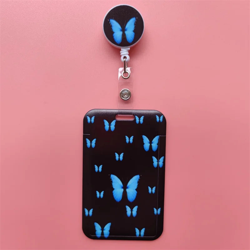 Leopard Retractable Card Holder Clip for Badges and IDs