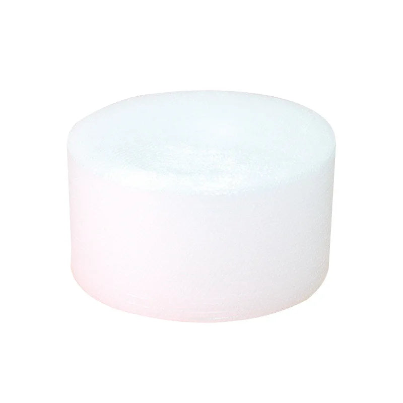 A white, cylindrical roll of thickened bubble wrap used for shockproof cushioning packaging.
