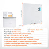 White magnetic single-sided tempered glass whiteboard with various mounting hardware and accessories