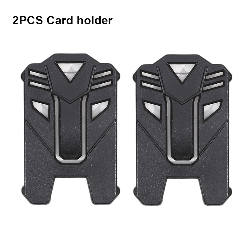 Two black card holders designed for tactical ID badge or card storage.
