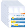 A stack of 100 packs of double-sided card sleeve pages with 1800 pockets for binder albums