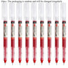 A set of ten smooth quick-drying gel pens in red and white packaging.