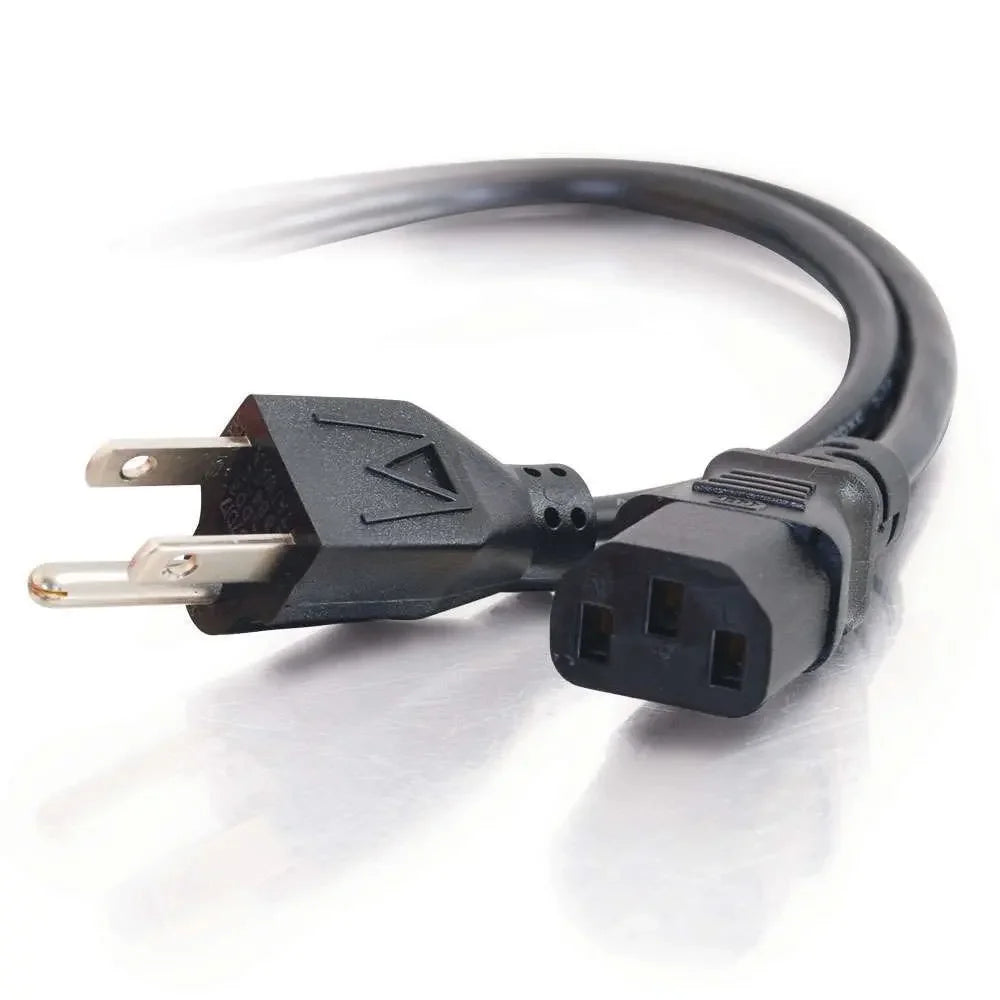 Black universal power cord adapter with a flexible cable and multiple connector options