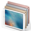A set of HD tempered glass screen protectors for various iPad models in shades of pink, gray, and beige.