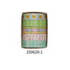 A set of five rolls of colorful floral and patterned washi tape for journaling and crafts.