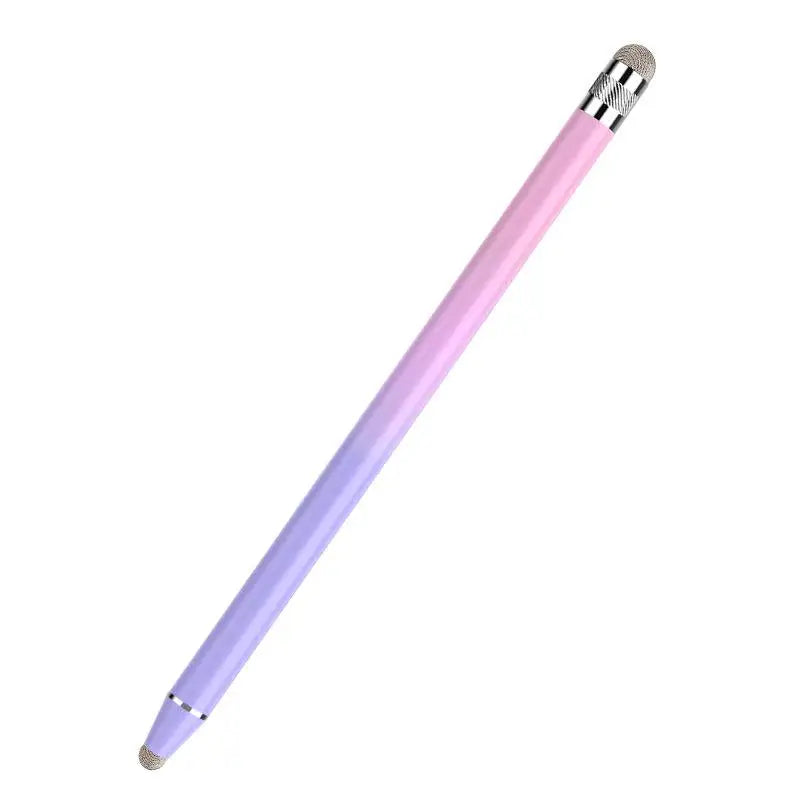 Langes, schlankes Stift-Stylus mit lila Körper und silbernem Netzspitze.