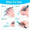 Step-by-step instructions showing how to use a set of double line outline markers for drawing