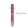 A pink Monclique reusable metal injection pen in Peach Red color.