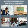 A collage showing various professional teaching and presentation scenarios including academic discussions, a classroom, corpo