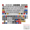 A full set of custom cherry profile mechanical keyboard keycaps arranged in a grid.