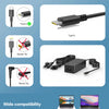 A Type-C charging tip adapter for various devices, showing compatibility with Lenovo, HP, Dell, and ThinkPad laptops.
