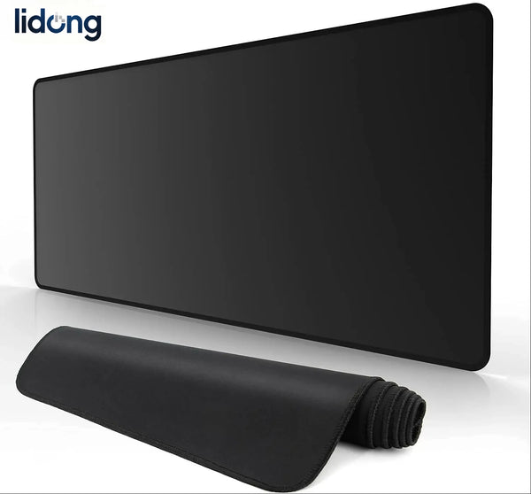 A black anti-slip rubber mouse pad is shown next to its rolled form.