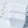 White universal magnetic power adapter with multiple connectors for charging devices