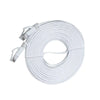 White CAT 6 Ethernet network cable coiled and bundled for networking applications