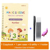 Magic Groove practice copybook for preschoolers with a pen case and six refills