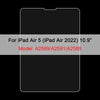 Film protecteur en PET mat pour iPad Air 5 (10.9 pouces), modèles A2589/A2591/A2588