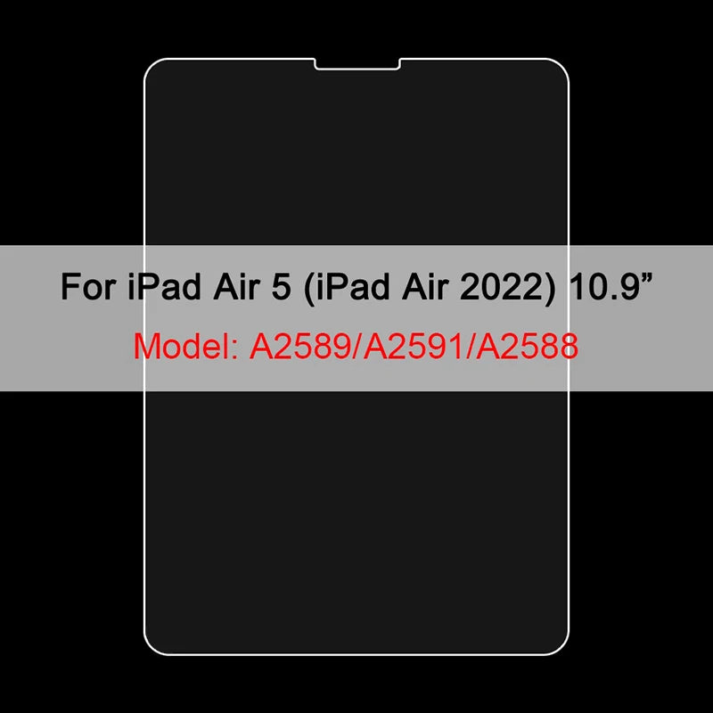 Film protecteur en PET mat pour iPad Air 5 (10.9 pouces), modèles A2589/A2591/A2588