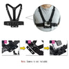 Black adjustable phone clip holder with a chest strap for mounting devices.