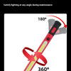 A magnetic rechargeable LED work light demonstrates 360° rotation of the lamp body and a bilateral rotating handle for lighti