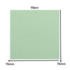 A square sheet of light green transparent sticky notes memo pads, measuring 76mm by 76mm.