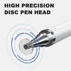 Vista cercana de la punta de una pluma de disco de alta precisión en un stylus para tabletas.