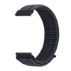 A dark gray nylon loop watch strap with black buckles shown against a white background.