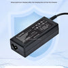 Black AC adapter for laptop power, featuring multiple protection features like overcurrent and overvoltage protection.