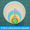 Grifeset aus grünem Präzisions-Schneidmesser mit verstellbarem Durchmesser von 10-32 cm und Messskala.