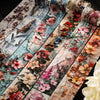 Rolls of decorative floral patterned washi tape for scrapbooking and crafts