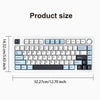 A white mechanical gaming keyboard with a full layout and a separate numeric keypad is shown.