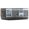 Silicone keyboard cover for a Logitech MK345 keyboard with a clear protective case.
