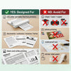 Comparison chart showing features of US letter portable thermal printers, including suitability for documents, contracts, inv