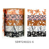 A set of five rolls of floral patterned washi tape in various colors and designs for crafting.