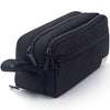 Black multi-layer stationery storage pencil case with a zipper closure