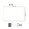 A5 size magnetic dry erase board with two magnetic strips for kitchen and fridge use