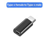 A black USB-C adapter designed for female to male connection.