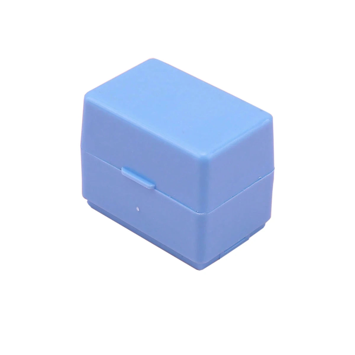A light blue privacy protection roller stamp box.