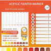 A set of 9 colored acrylic paint markers in the red yellow series for drawing and art