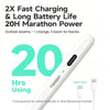 A white Metapen stylus is shown with text describing 2X fast charging and long battery life for marathon power.