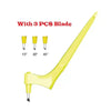 Yellow 3PCS blade art cutting tool set with different angles 15, 30, and 45 degrees