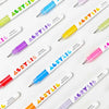 A set of bright colored high-gloss acrylic marker pens shown against a white background.