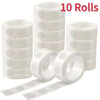 Ten rolls of clear double-sided adhesive dots for crafts and DIY projects