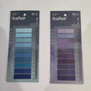A set of ten gradient colored sticky notes displayed in packaging.