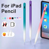 A pink precision magnetic stylus pen for iPad and iPhone shown next to color swatches and accessories.