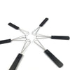 A black mechanical keyboard keycap puller with switch removal tool shown in a spread-out view.