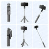 A set of versatile selfie sticks and tripods for taking photos and videos.