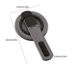 Support magnétique noir double face avec base circulaire et poignée rectangulaire.