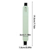 A vertical view of a light green leather protective case for a tablet stylus pen.